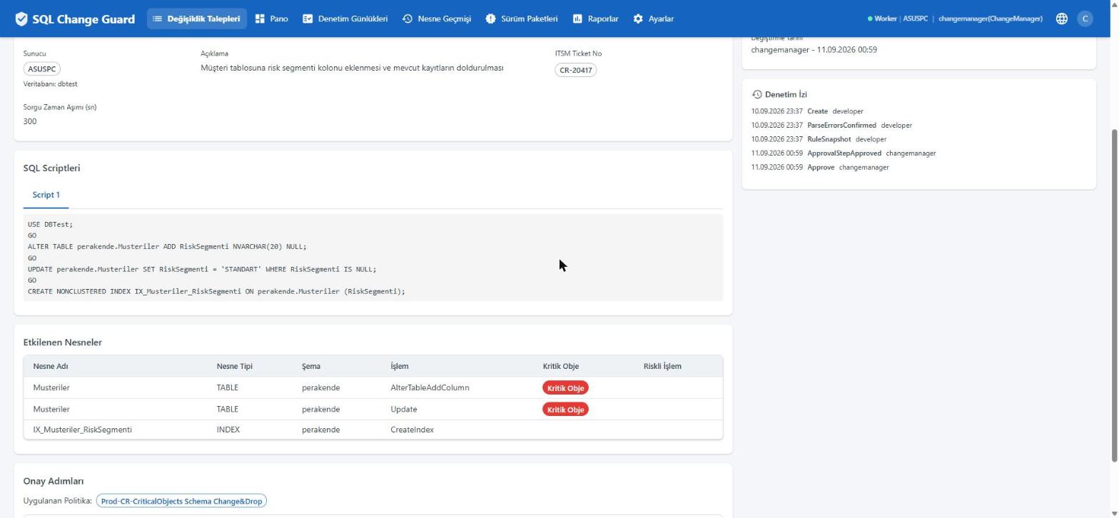 SQL Change Guard ekran goruntusu.