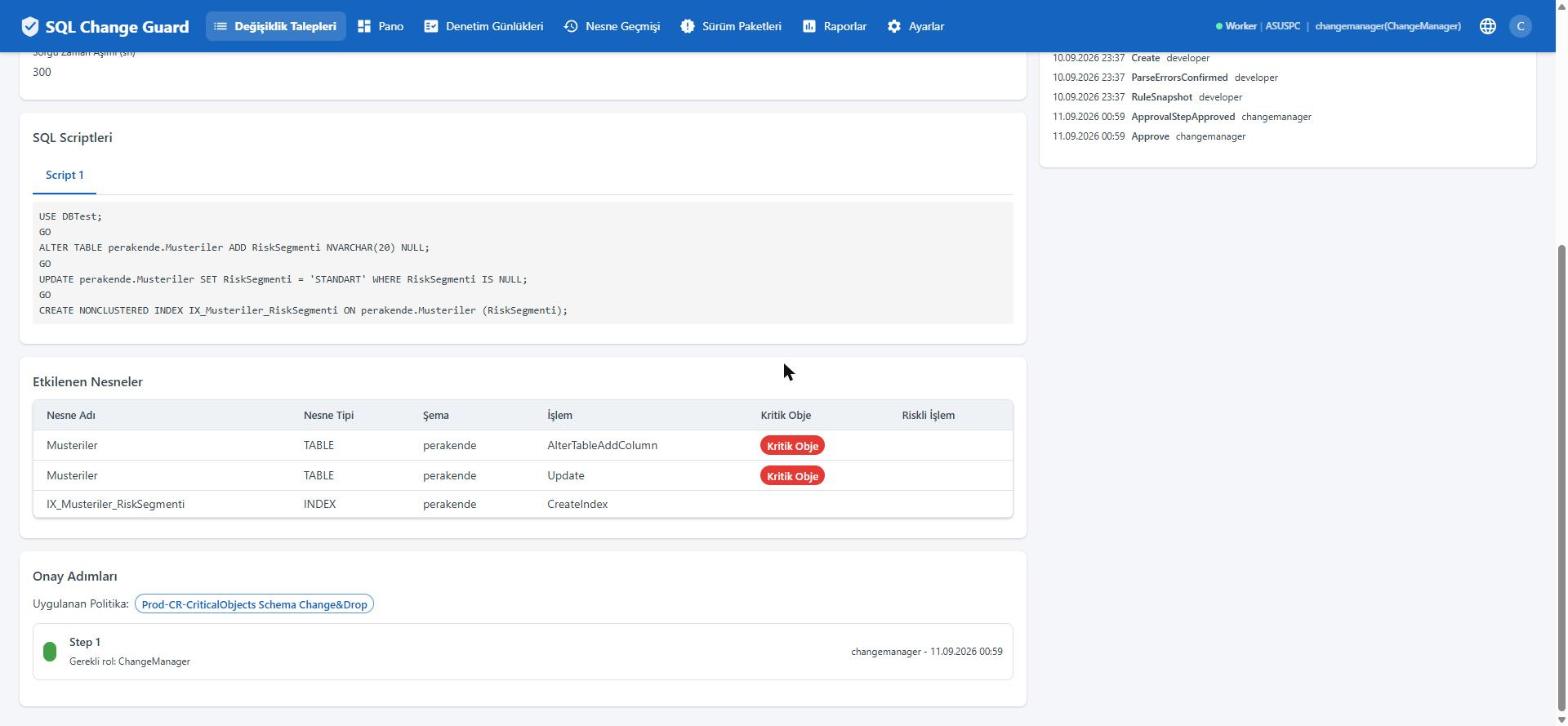 SQL Change Guard ekran goruntusu.