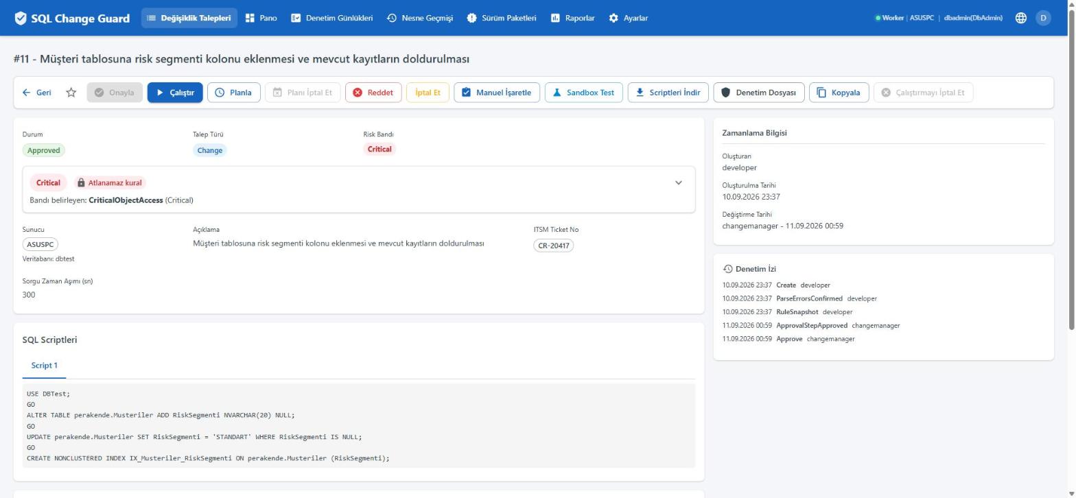 SQL Change Guard ekran goruntusu.