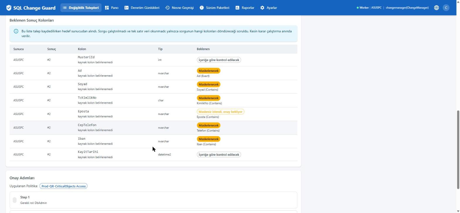 SQL Change Guard ekran goruntusu.