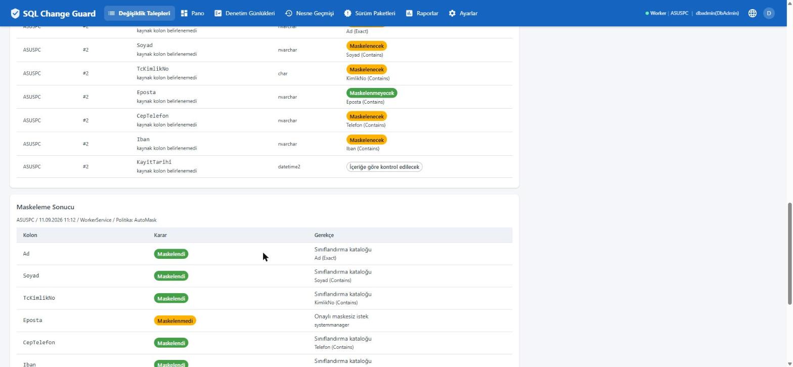 SQL Change Guard ekran goruntusu.