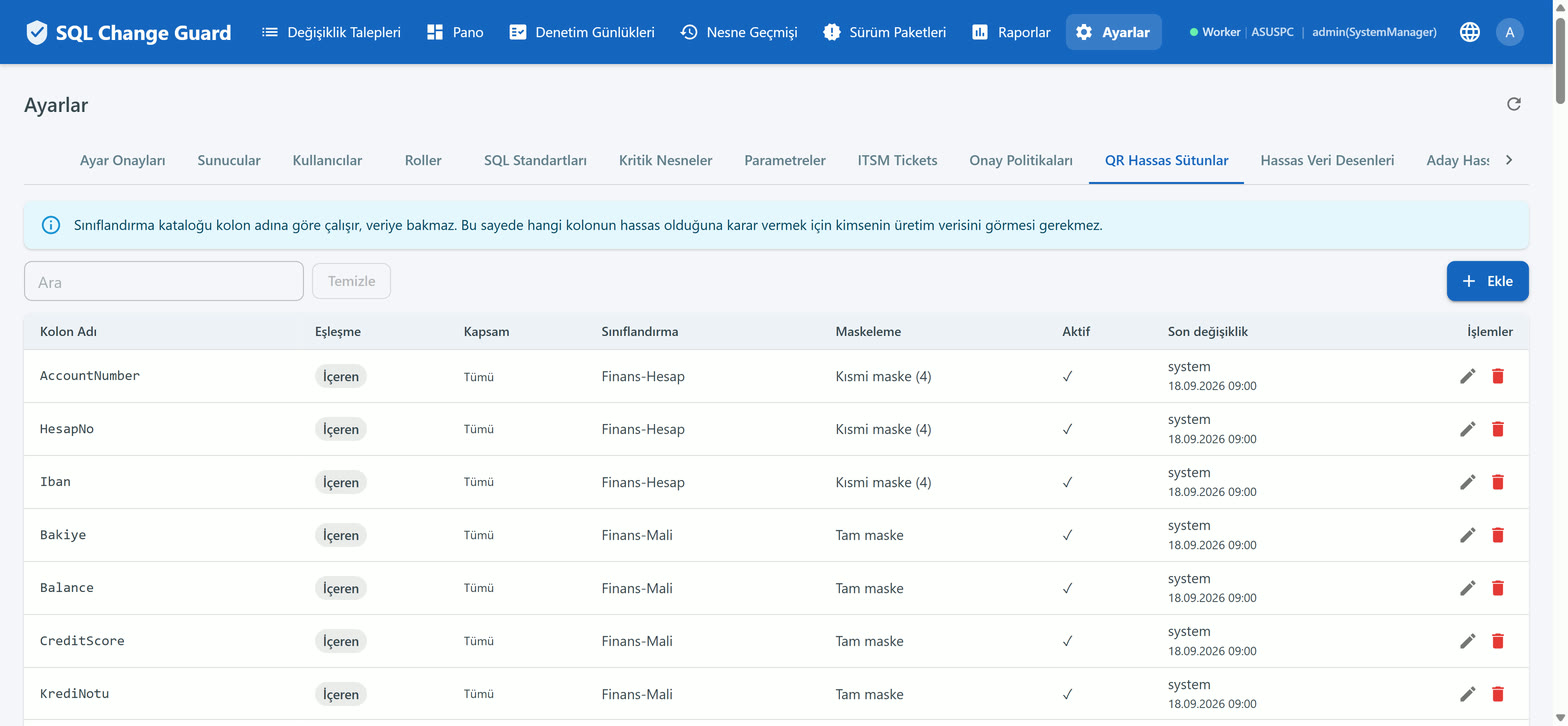 SQL Change Guard ekran goruntusu.