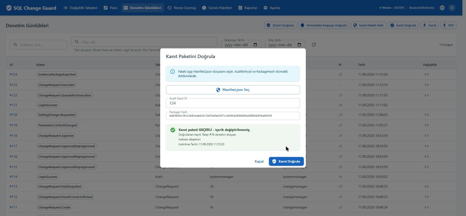 SQL Change Guard ekran goruntusu.