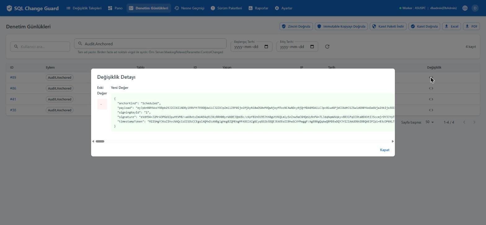SQL Change Guard ekran goruntusu.