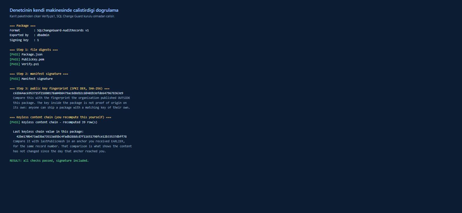 SQL Change Guard ekran goruntusu.